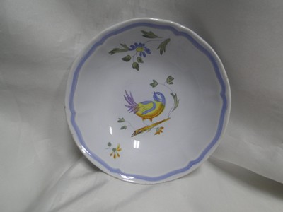 Longchamp Perouges, Light Blue w/ Bird & Flowers: Cereal Bowl (s), 6 1/8'', As Is