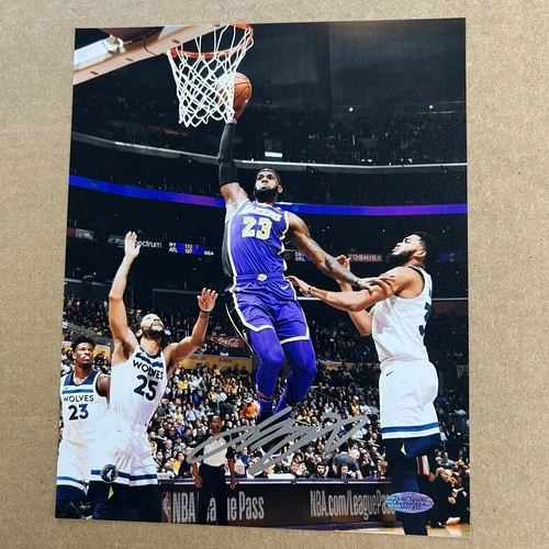 LeBron James Hand Signed 8x10 Photo Autographed LA Lakers COA Hologram