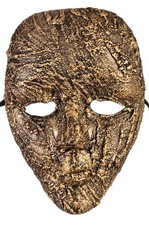 Textured Face Masquerade Mask Gold 