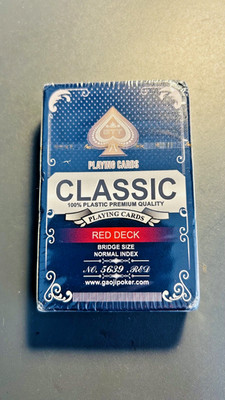 CLASSIC  RED DECK Kunststoff Pokerkarten 52 Blatt