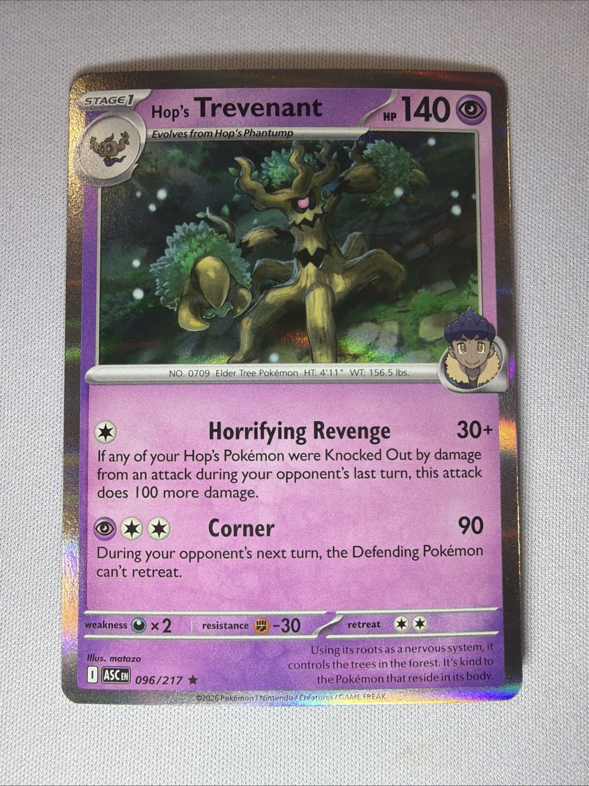 Hop's Trevenant 96/217 - Holo - Pokemon Ascended Heroes - Near Mint