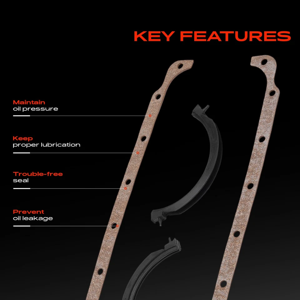 Juego de juntas de cárter de aceite de motor para Chrysler Town & Country Dodge D250 D100 Plymouth Foto 4 de 4