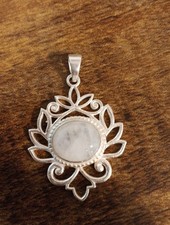 Rainbow Moonstone Gemstone Handmade 925 Sterling Silver Jewelry Pendant Gift 