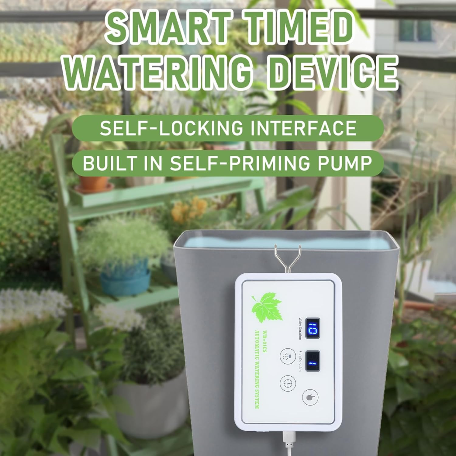 COM-FOUR® 3x irrigazione automatica per piante d'appartamento - distributore d'acqua per piante - coni di argilla per innaffiare fiori - hydrospikes (03 pezzi - nani