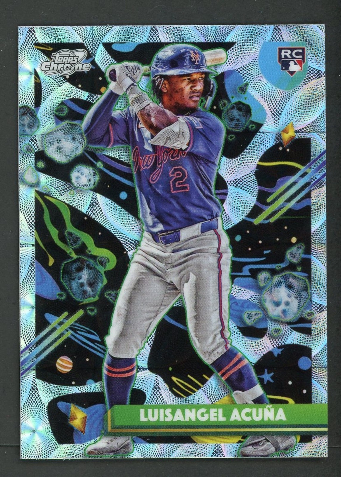 2025 Topps Cosmic Chrome Luisangel Acuna RC Nucleus Refractor Rookie #24 Mets