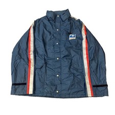 Vintage 90s USPS Letter Carrier Hooded Rain Jacket Size Large EXCELLENT