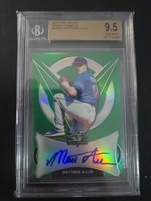 2019 Leaf Valiant Matthew Allan Autograph Green Auto /99 BGS 9.5 W 10 Au #TT-MA1