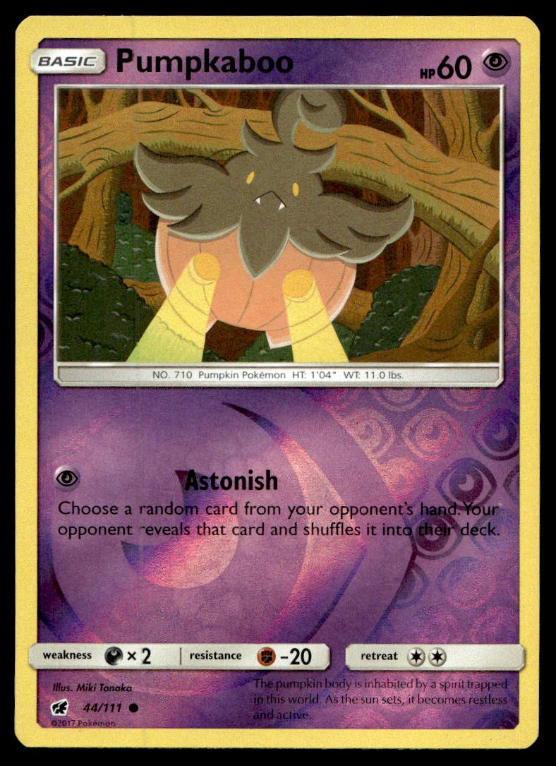 Pumpkaboo SM - Crimson Invasion Reverse Holo 44/111 Pokemon TCG