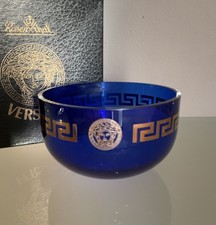 Blaue Medusa Glasschale  17cm „Kobaltblau „Versace  OVP  von Rosenthal