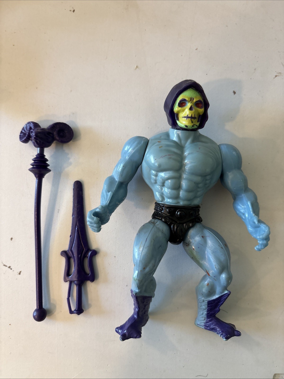 Vintage 1981 MOTU Skeletor MINT Soft Head Action Figure He-Man