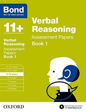 Bond 11+: Verbal Reasoning Assessment Papers: 9-10 years Book 1 by Bond 11+ The