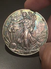 Beautifully Toned 2017 Silver Eagle *Rainbow obverse