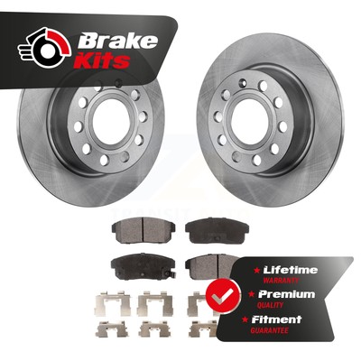 Rear Brake Rotors & Semi-Metallic Pad Kit For 2000-2003 Nissan Maxima From 10/00