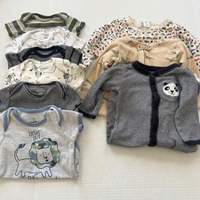 Baby Boys Clothes Lot of 9 Sz 3-12 Months Sleepers  One Piece Outfits Animal.