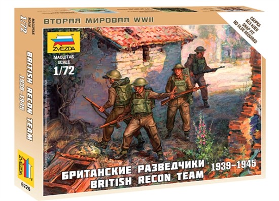 Zvezda 6226 - 1/72 Wargame Addon British Recon Team - New