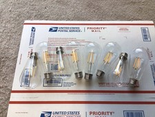 Lot Of 8 Great Value ST19 Vintage LED Light Bulbs Soft White 2700k 500 Lumens
