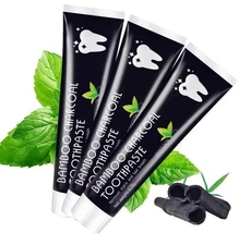 FLUORIDE FREE Natural Bamboo Charcoal Mint TOOTHPASTE Oral Care, Teeth Whitening