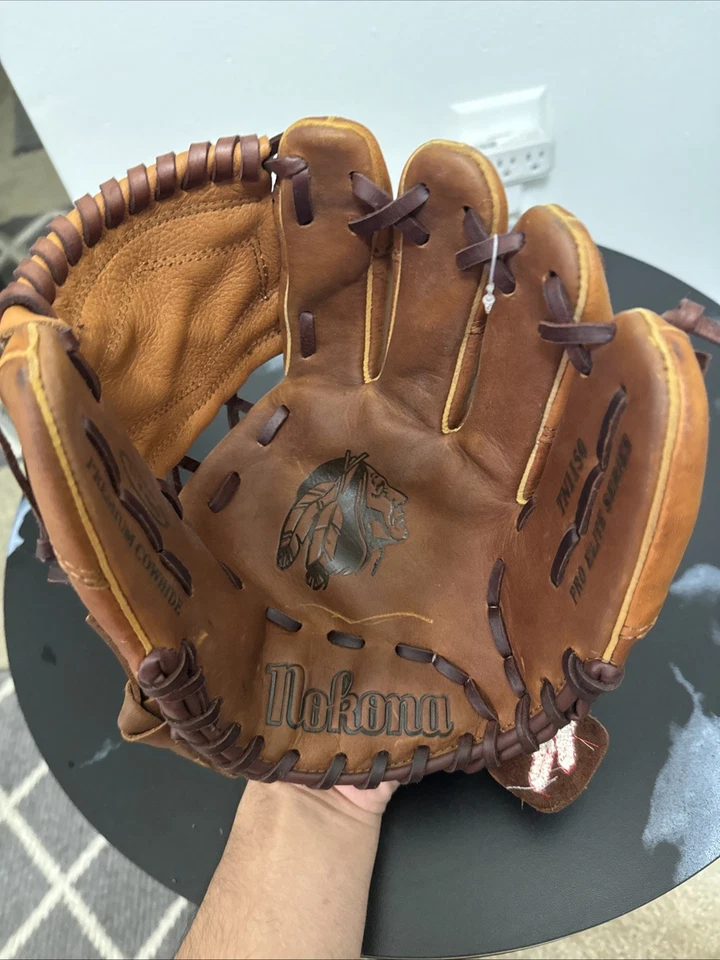 Guante de béisbol de campo de cuero de vaca premium Nokona TN1150 Pro Elite Series 11,5 pulgadas diestro Foto 4 de 4