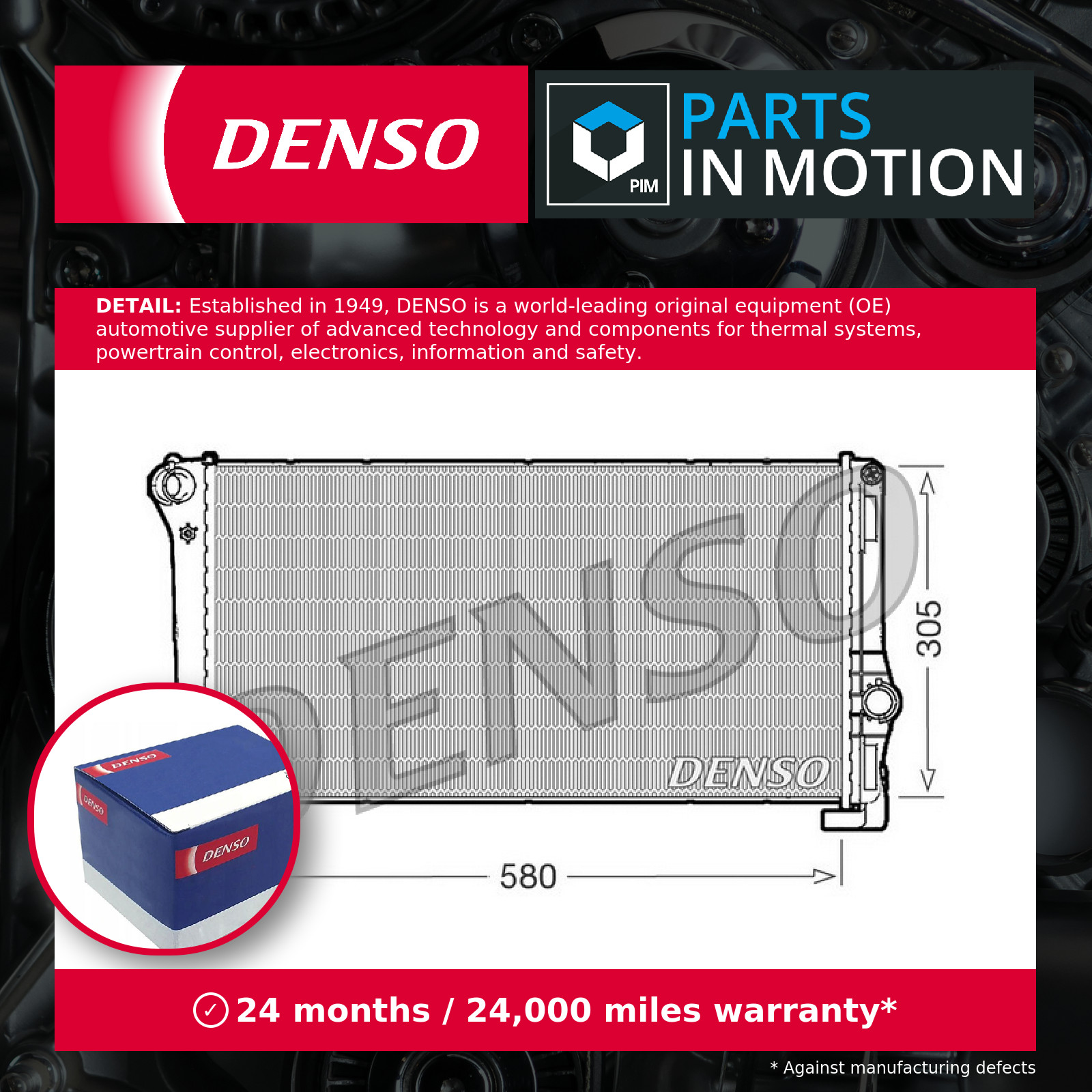 Denso Engine Cooling Radiator Aluminium Fits Fiat DRM09104 - Image 5