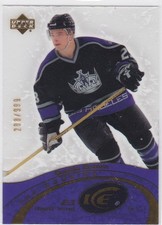 2003-04 Upper Deck Ice #119 Dustin Brown RC Rookie Card 289/999 (T155). rookie card picture