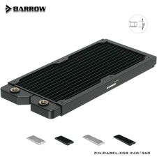 BARROW 20mm Thick Copper 240/360mm Radiator G1/4 Use for 12cm Fans Dabel-20a