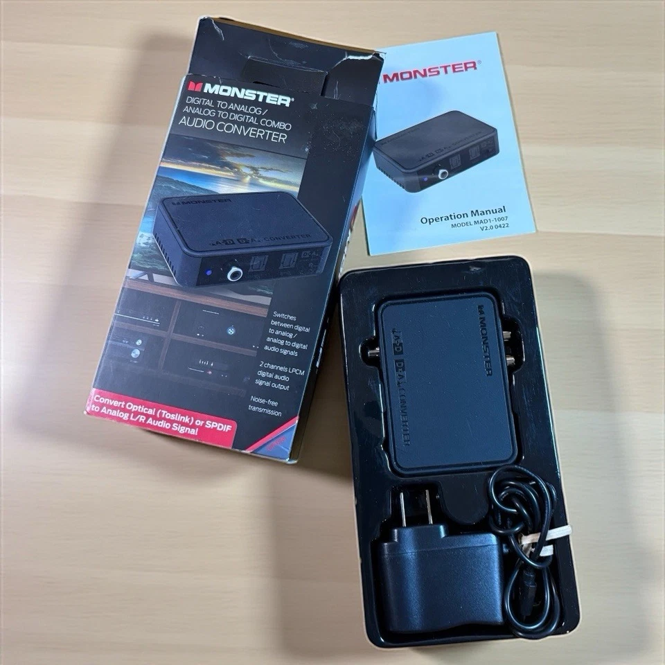 Monster Brand Digital to Analog / Analog to Digital Audio Converter New Sealed - Image 4 of 4
