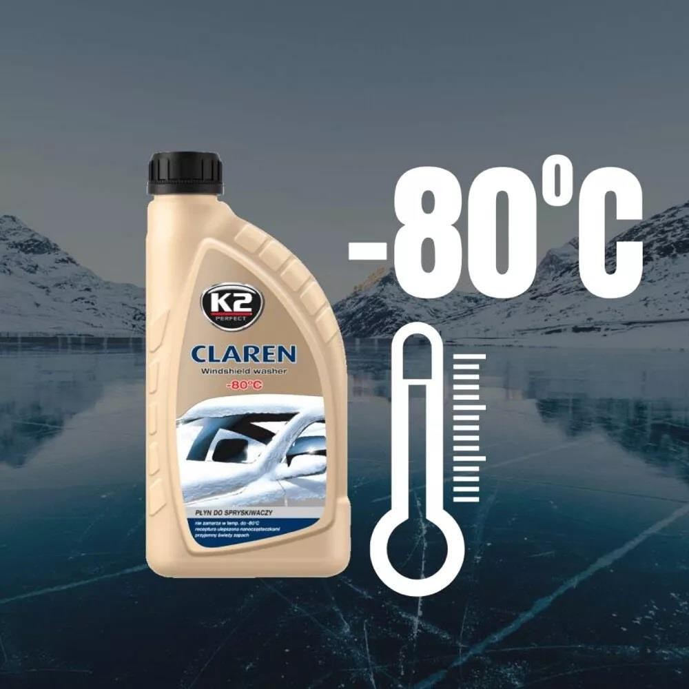Windshield Washer Concentrate Screenwash Winter Antifreeze -80°C K2 Claren 1L
