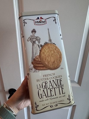 St Michel FRENCH BUTTER COOKIES LA GRANDE GALETTE Tin Box (empty) 