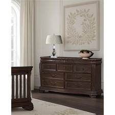 Kingsley Wessex 7 Drawer Double Dresser Euro Truffle