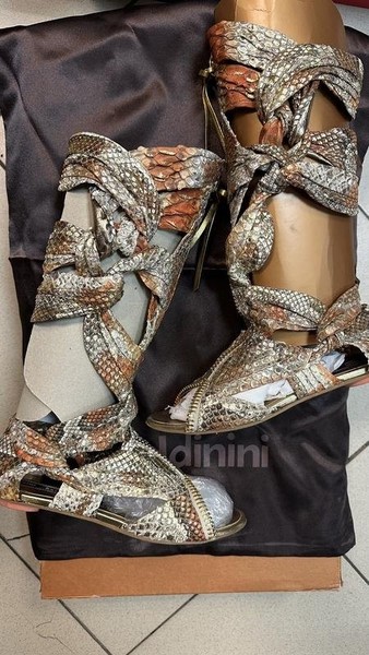 Women Baldinini Boots Beige Leather 36.5