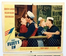 DOROTHY LAMOUR - THE FLEETS IN MOVIE LOBBY CARD LOT 1942 Wm Holden BETTY HUTTON
