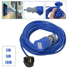 Caravan Hook Up Cable Lead 13A PLUG TO 16A SOCKET Adaptor 240V UK 3 Pin Mains