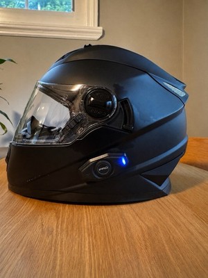 Sedici Strada Parlare XL Matte Black Helmet + Sena 20S EVO Bluetooth & Bag