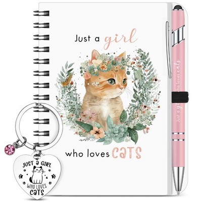 Sinmoe 3 Stück Katzenliebhaber Geschenke Notizbuch: 3,94 x 5,51 Zoll, mehrfarbig 