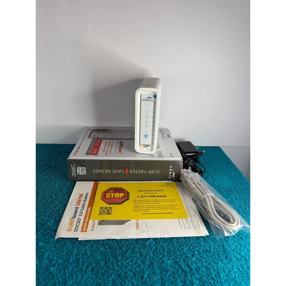 ARRIS SURFboard SB6190 DOCSIS 3.0 Cable Modem Intel Inside White - Ships Free - Image 3 of 4