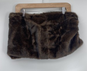 Lemon Lunar Womans Mini Skirt Brown Fur Size L High Quality Faux Fur Soft Lining