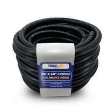 Rubber Air Brake Hose ID3/8"-OD: 3/4' x 50-FT ROLL Black S.A.E. J1402+D.O.T.F.M
