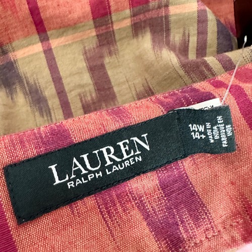 Lauren Ralph Lauren Plus Size Skirt Linen A Line Printed Boho Western US 14 NWT - Picture 8 of 13