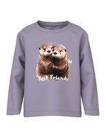 Name IT MäDchen Nmfvotea Ls Nreg Top, Lavender Gray, 110 Cm