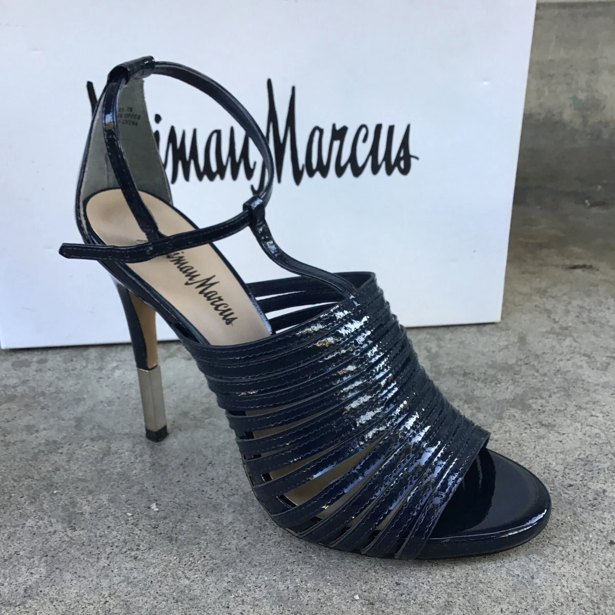 Navy high sandals sale
