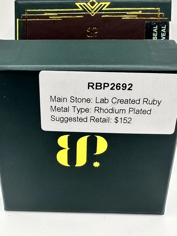 Bomb Party Holiday Luxe Lab Created Ruby Necklace RBP2692 - Image 3 of 3