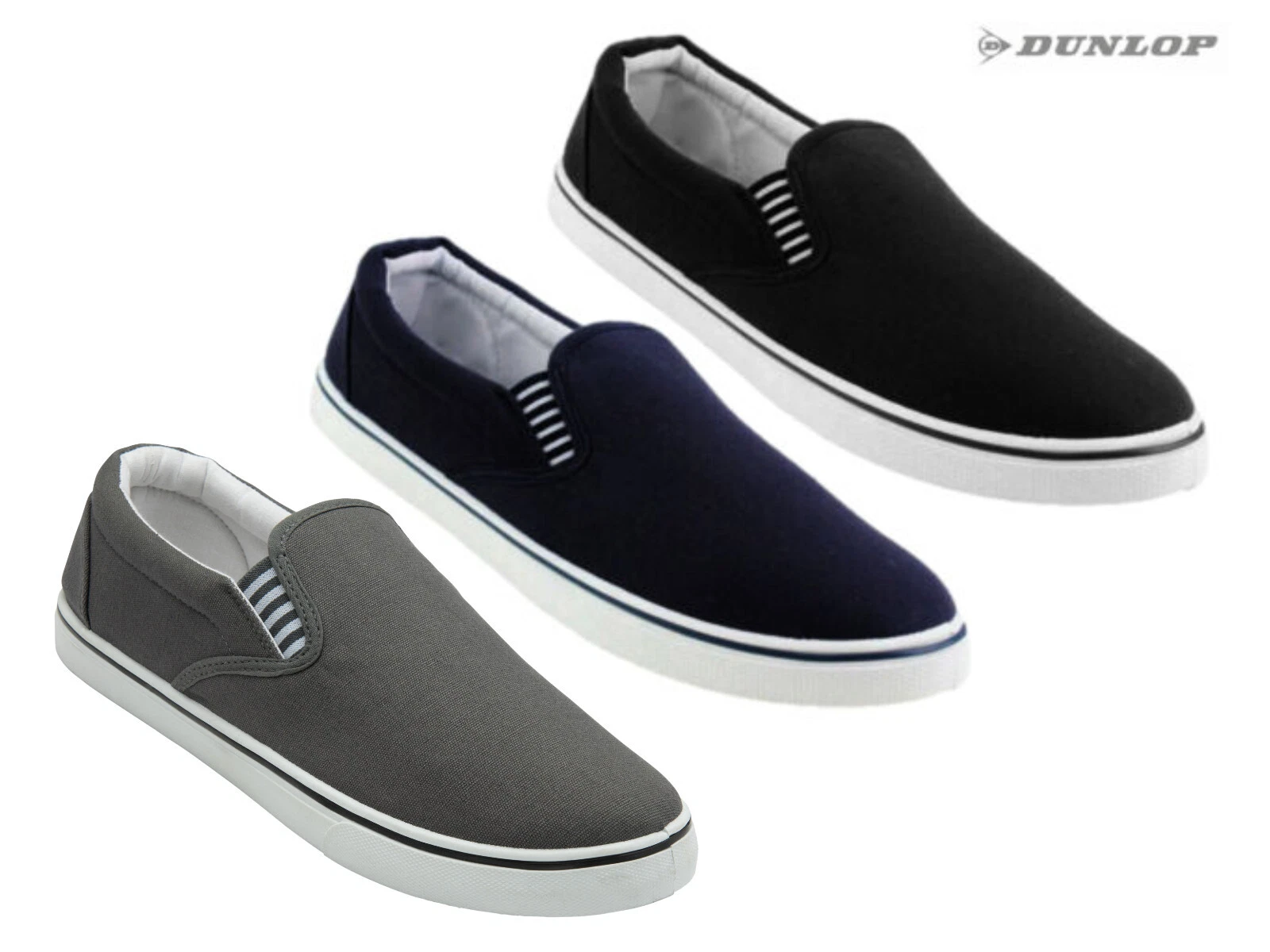 Dunlop Mens Canvas Shoes Slip On Boat Deck Yacht Plimsoll Casual Pumps Trainers
Opens in a new windo