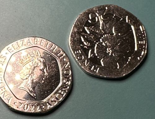 Saint Helena & Ascension Islands coin 20p pence 2022 Ebony flower plant QEII - Afbeelding 1 van 3