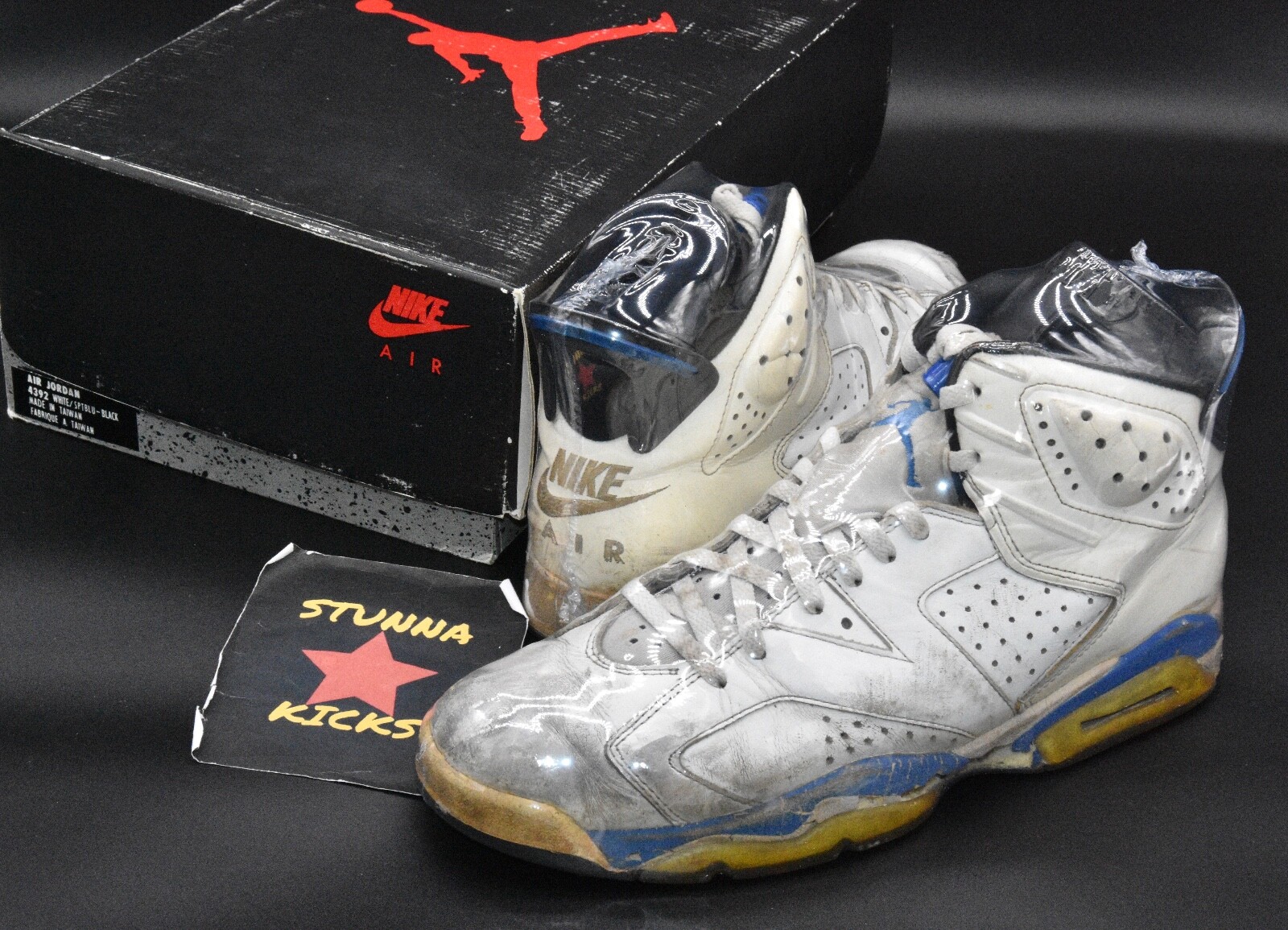 RARE ORIGINAL 1991 Nike Air Jordan 6 SPORT BLUE size 12 unc bred db dmp metallic image 3