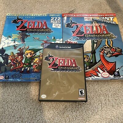 The Legend of Zelda The Wind Waker (Nintendo GameCube, 2003) Complete W/2  Guides