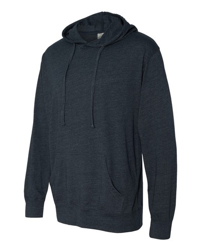 Independent Trading Co Lightweight Hooded Pullover - 60/40 Cotton/Poly, Black, Size L