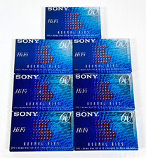 Lot of 7 Sony Hi Fi 60 min Type I Normal Bias Blank Cassette Tapes NEW SEALED