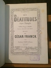 César Franck Béatitudes partition chant piano reliée ancienne édition Joubert