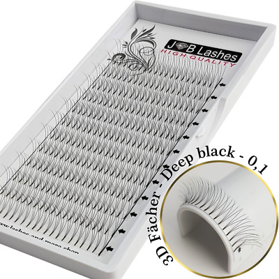 3D Volumen Wimpern Fächer C & D-Curl / 0,10 Knoten frei / 240 Stück / 8mm-14mm