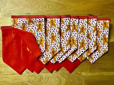3 Meter handgefertigte Weihnachtswimpelkette - Weihnachten Lebkuchenmann Design